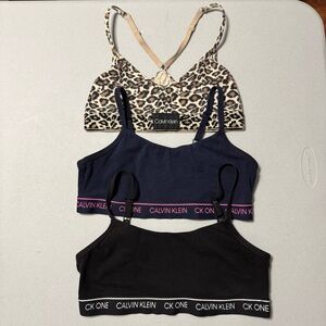 Calvin Klein Women's Leopard, Navy, and Black Camisole Trio